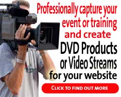 Profiessionally capture your event on video and create DVDs or video streams 